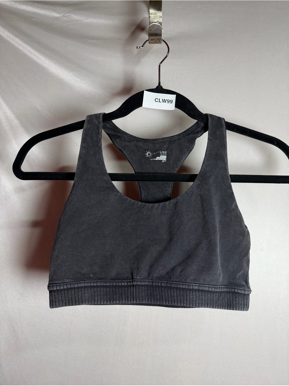 Offline by Aerie Black Racerback Sports Bra Size S/P CLW99M